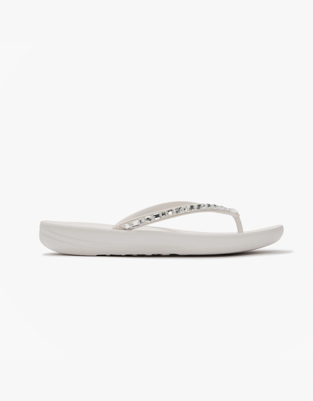 IQUSHION MULTI Womens Toe-Post Sandals Urban White, 6 of 5