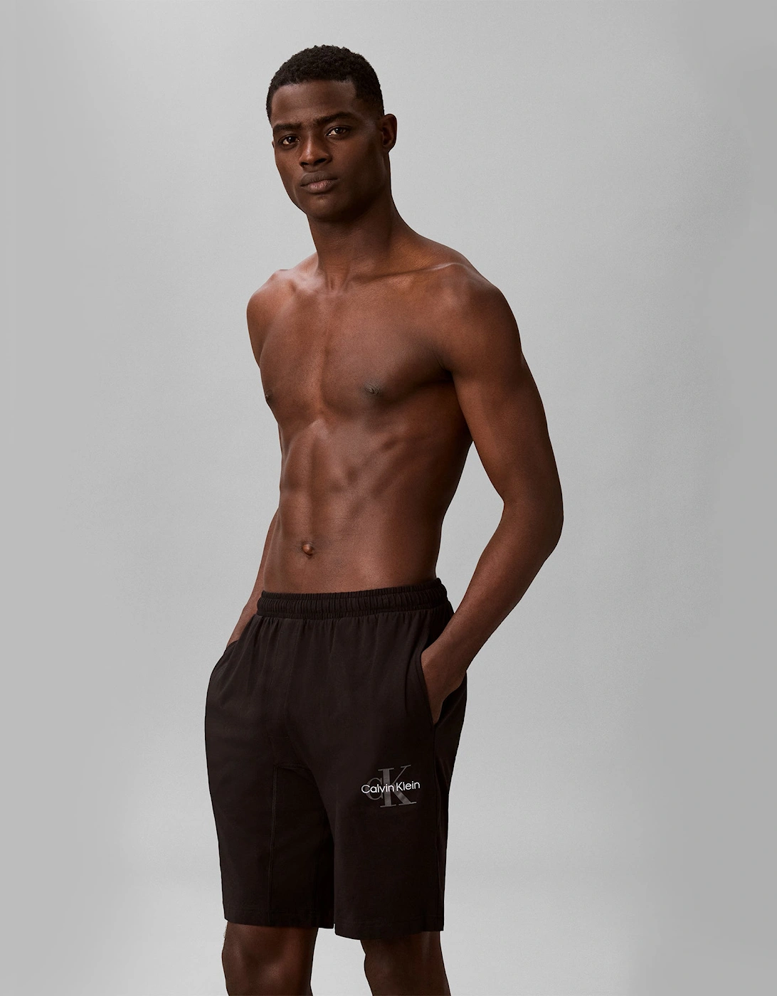 Calvin Klein MONOGRAM SLEEP SHORT Mens Shorts Black