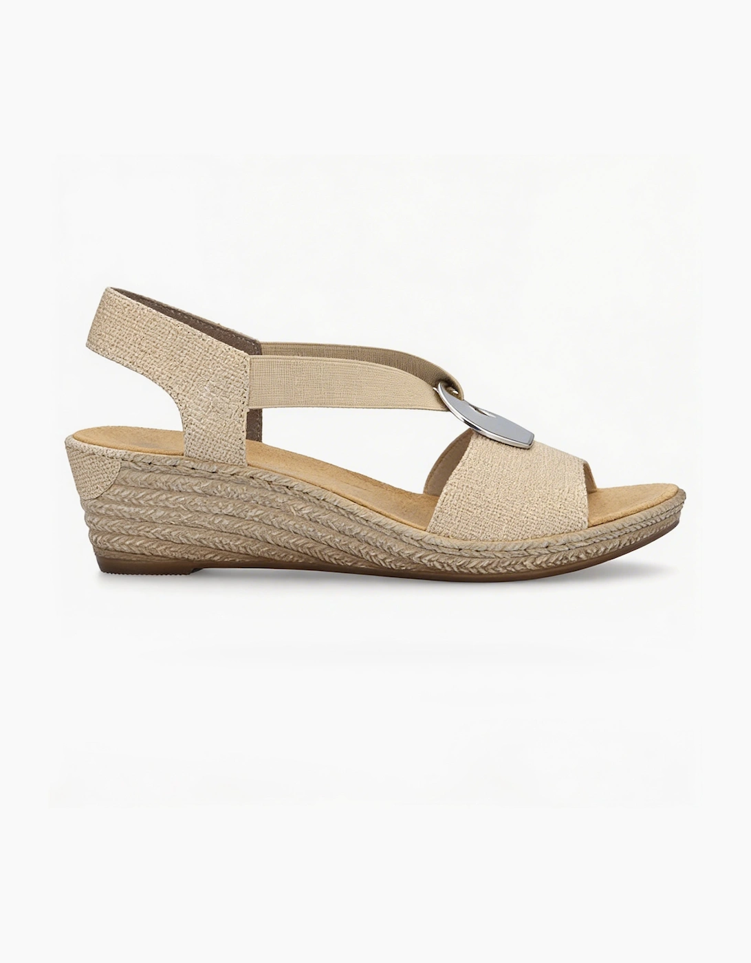 Rieker Women's Rieker 624H6-93 Womens Slingback Sandals Beige Floral - Cream