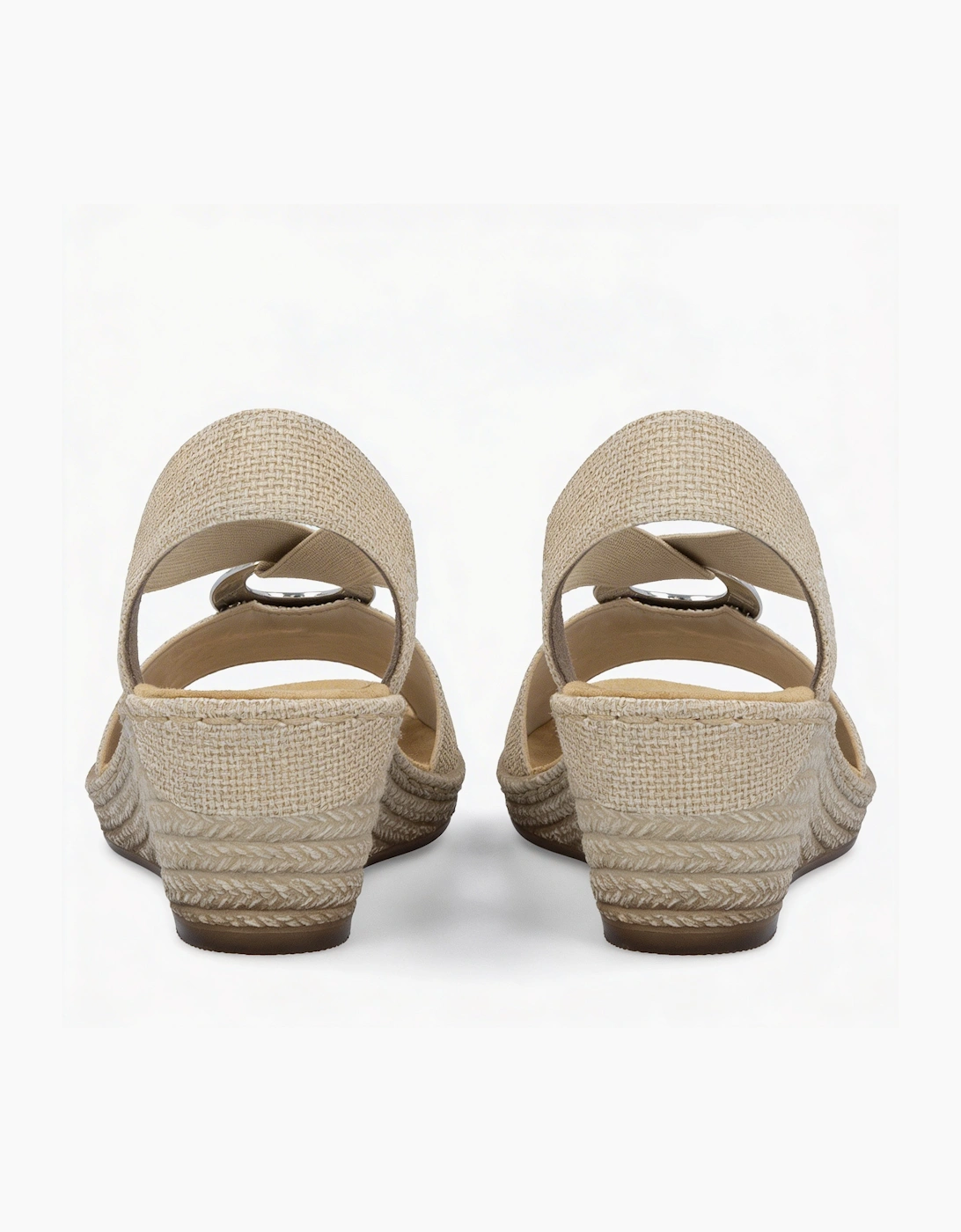 624H6-93 Womens Slingback Sandals Beige Floral