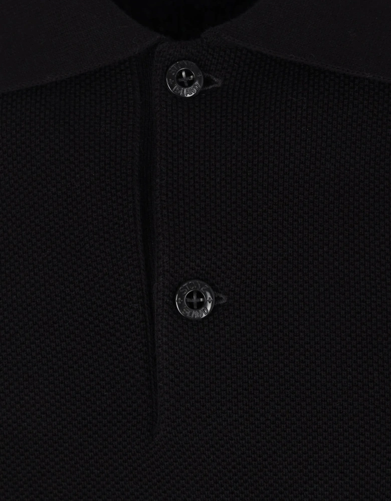 S00B5 Knitted Polo Black