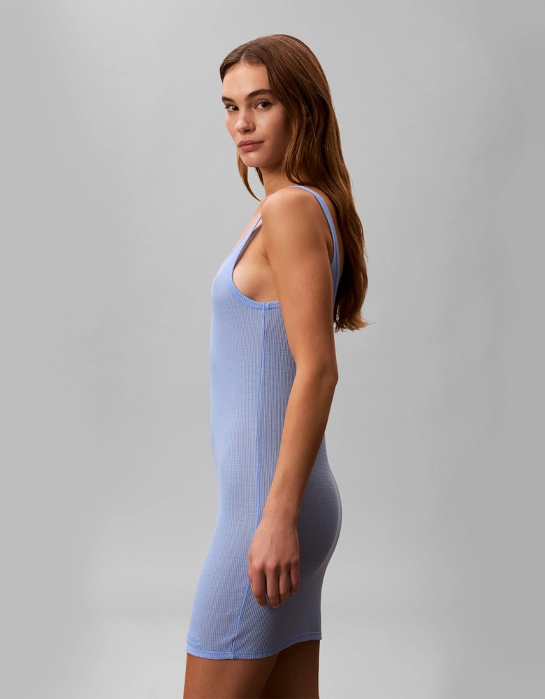 Calvin Klein TISSUE WAFFLE CHEMIS Womens Nightdress Blue Descent