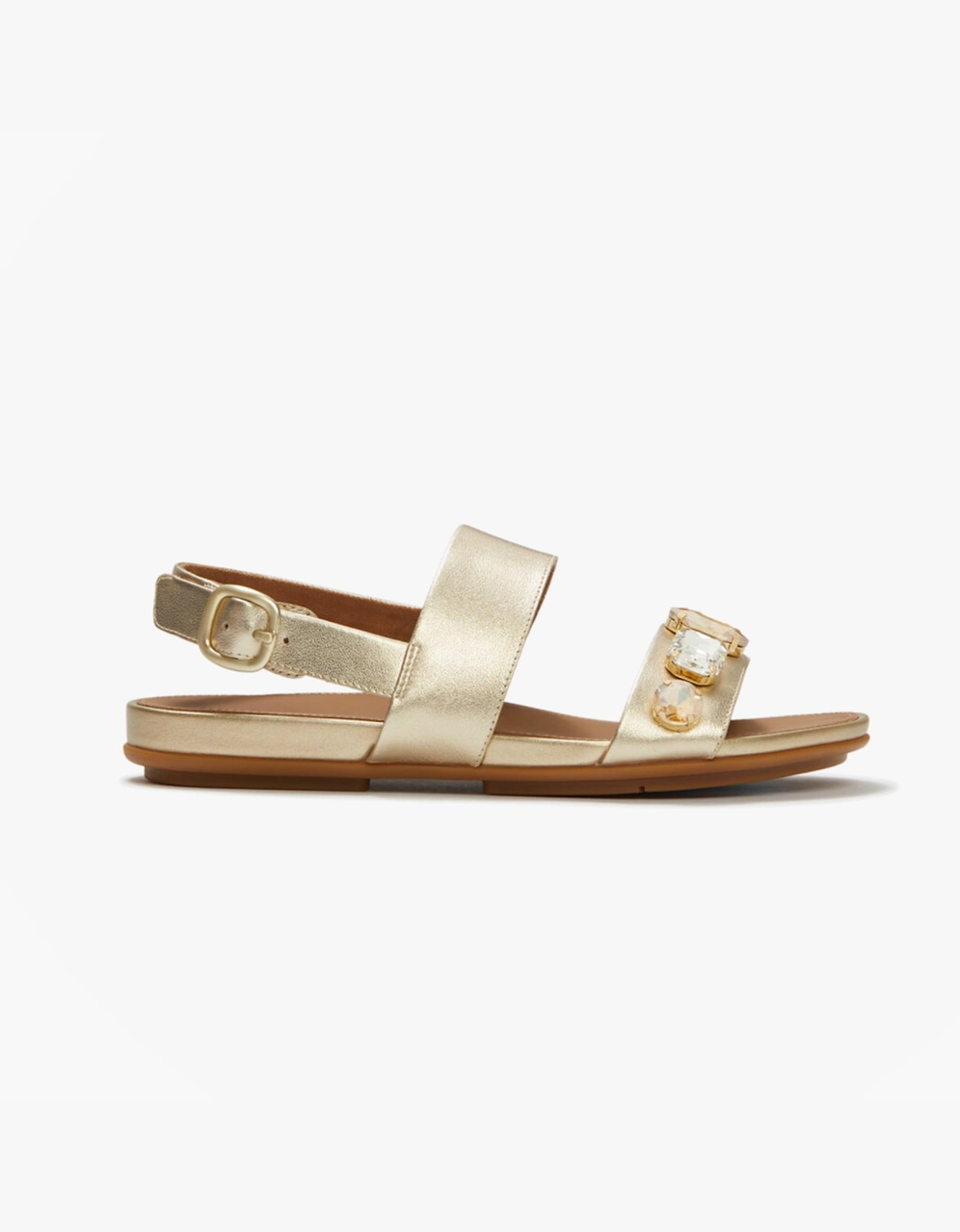 FitFlop Women's FitFlop GRACIE ULTRA Womens Ankle Strap Sandals Platino - Gold