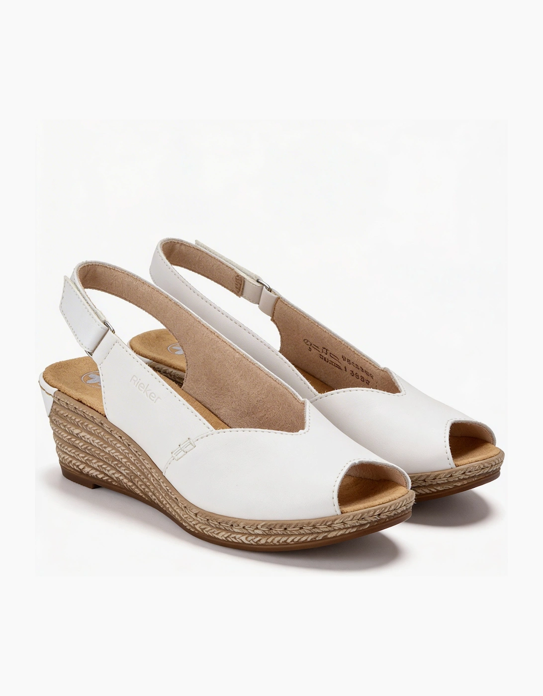 62462-80 Womens Slingback Sandals White