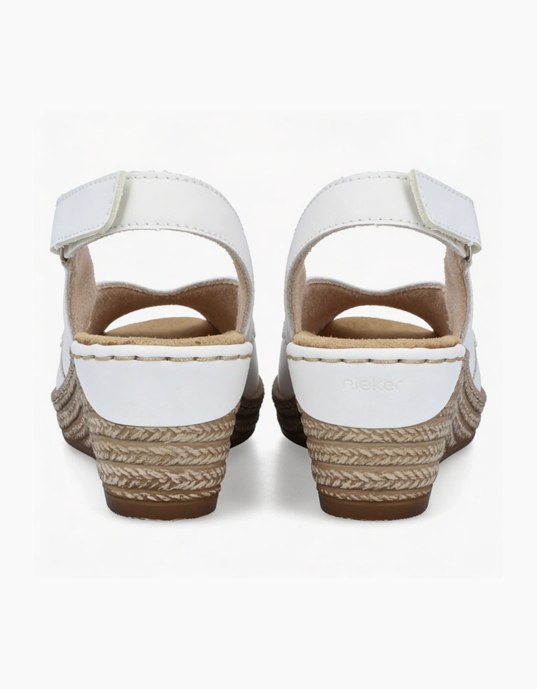 62462-80 Womens Slingback Sandals White