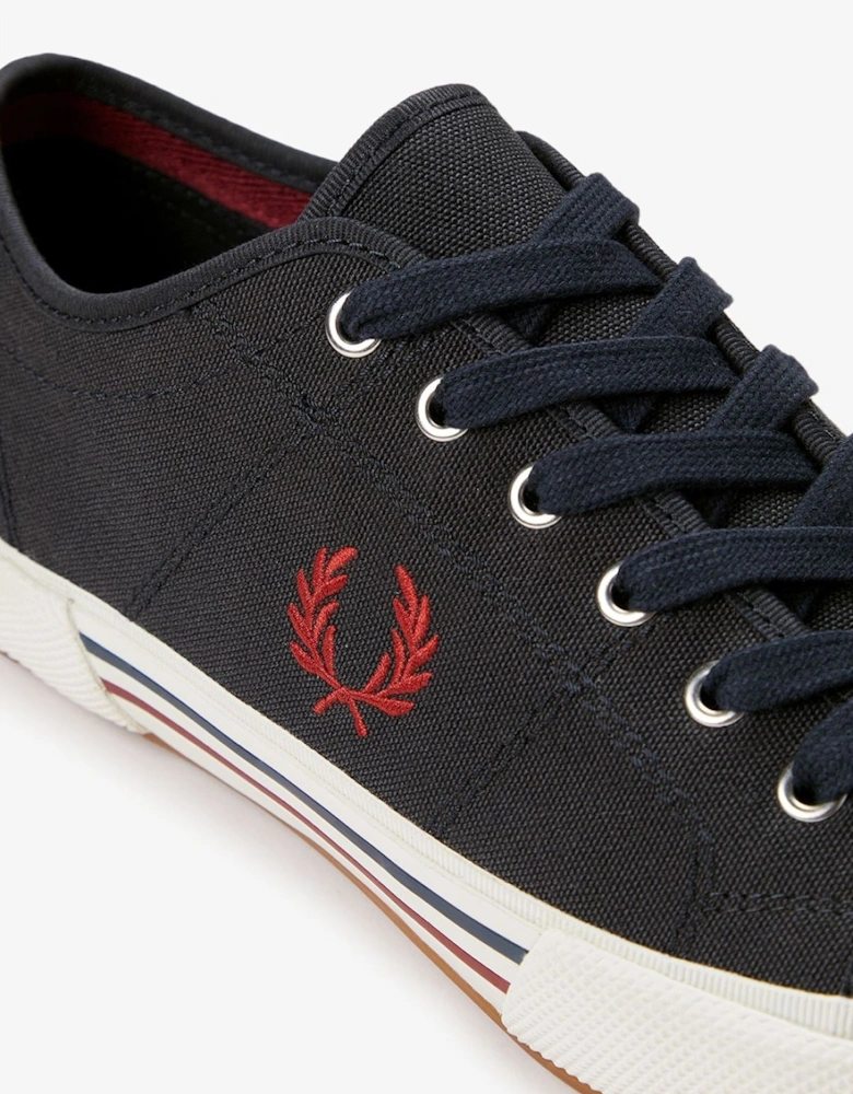 B708 Vintage Tennis Canvas Men's Navy/Red Trainers