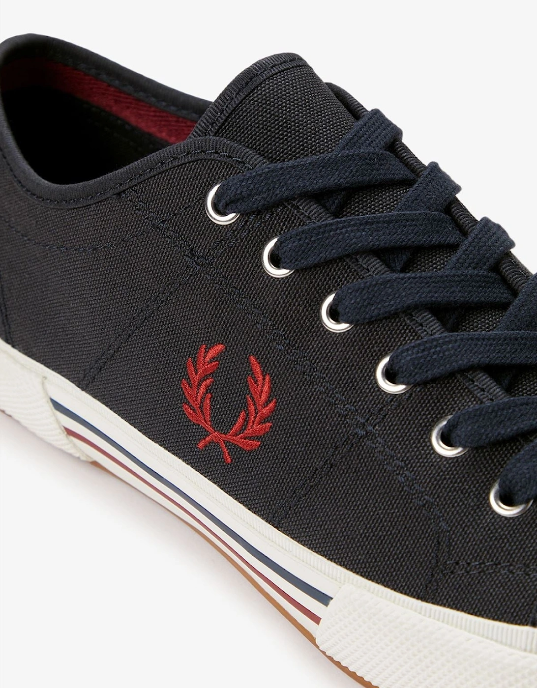 B708 Vintage Tennis Canvas Men's Navy/Red Trainers