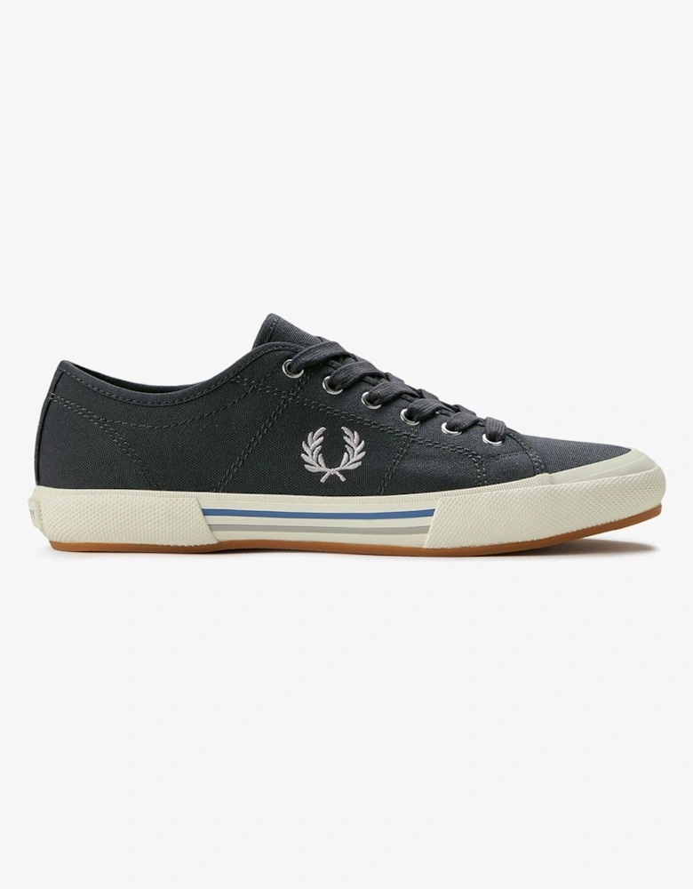 B708 Vintage Tennis Canvas Men's Anchor Grey Trainers