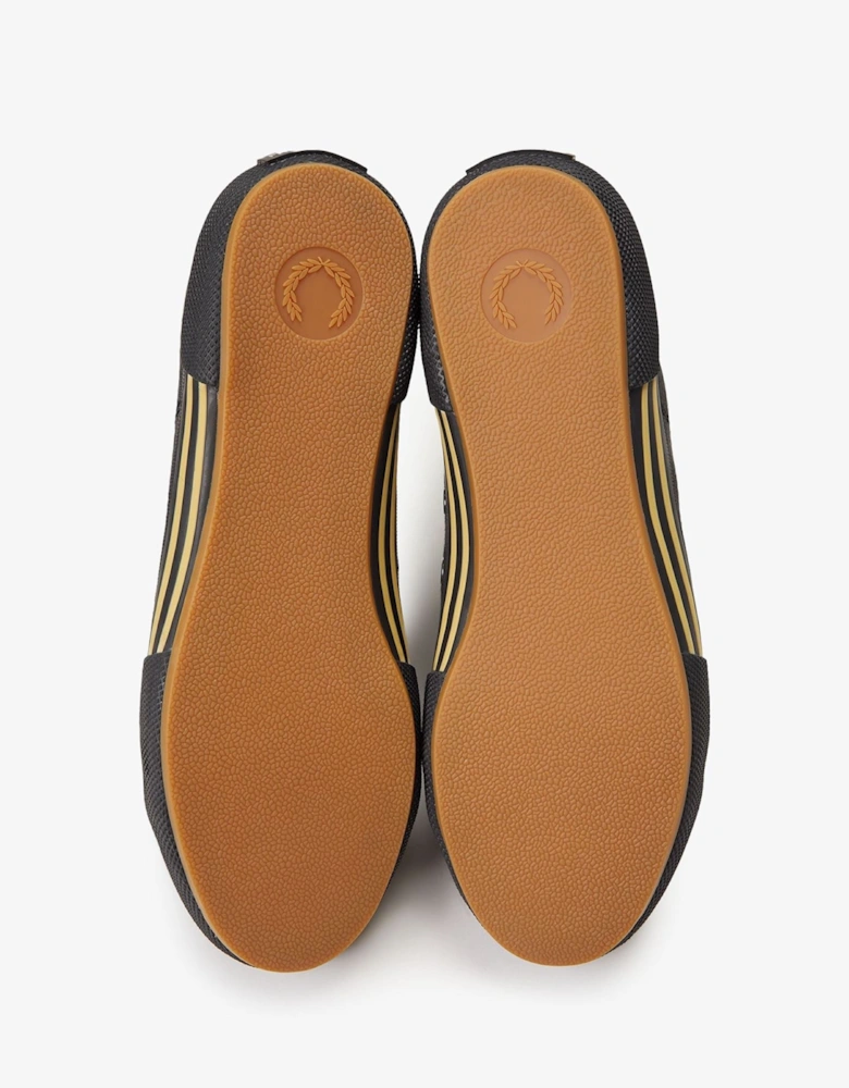 B708 Vintage Tennis Canvas Men's Black/Champagne Trainers