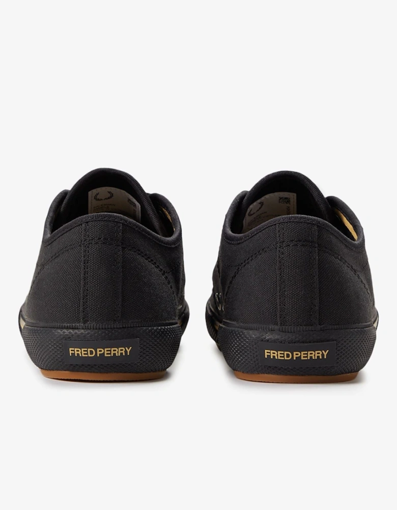 B708 Vintage Tennis Canvas Men's Black/Champagne Trainers