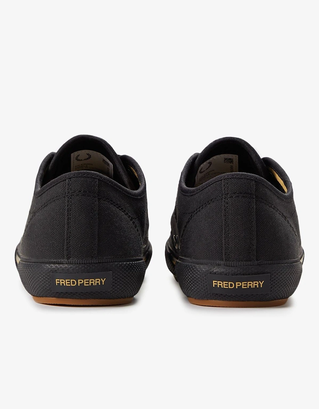 B708 Vintage Tennis Canvas Men's Black/Champagne Trainers