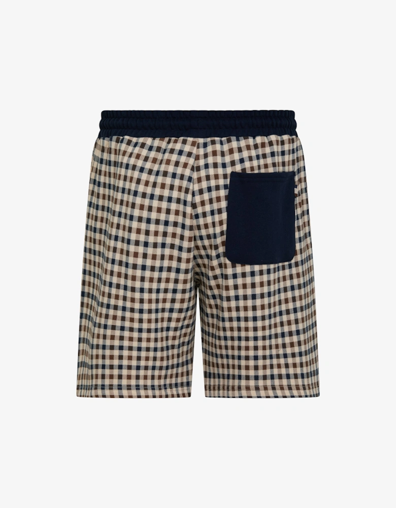 Mens Club Check Shorts - Navy 11