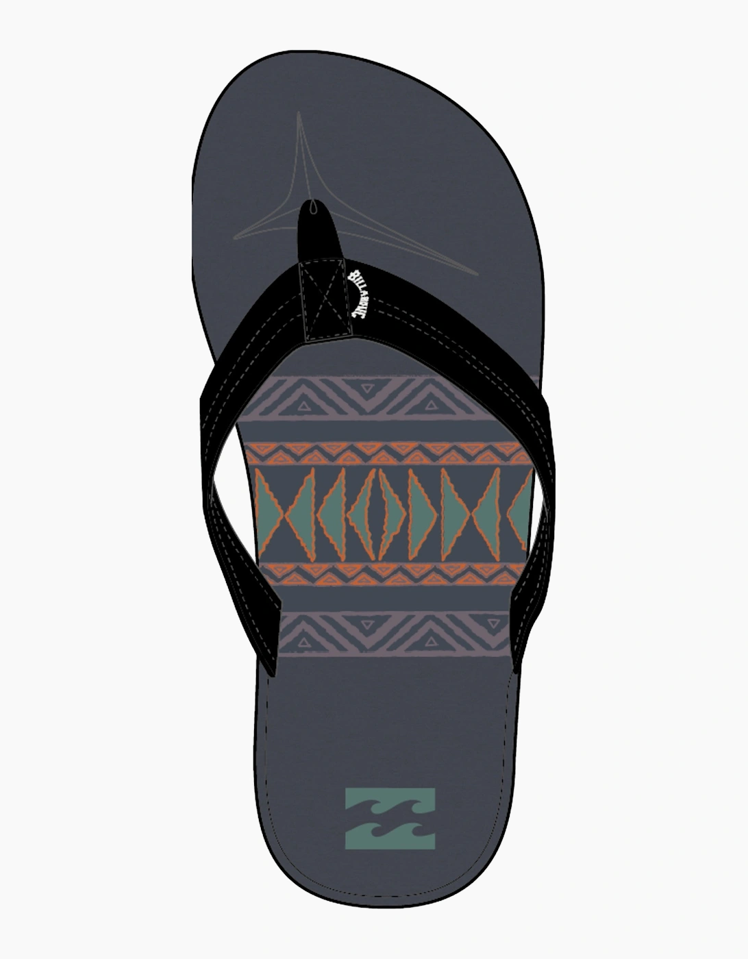 Billabong Kids All Day Theme Flip Flops, 2 of 1