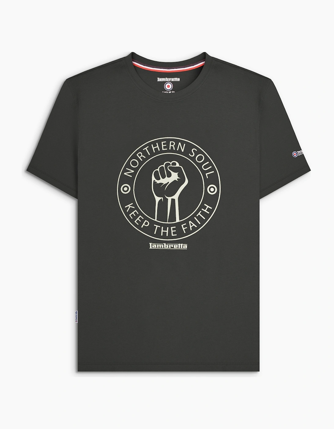 Mens Northern Soul Retro T-Shirt Black, 2 of 1