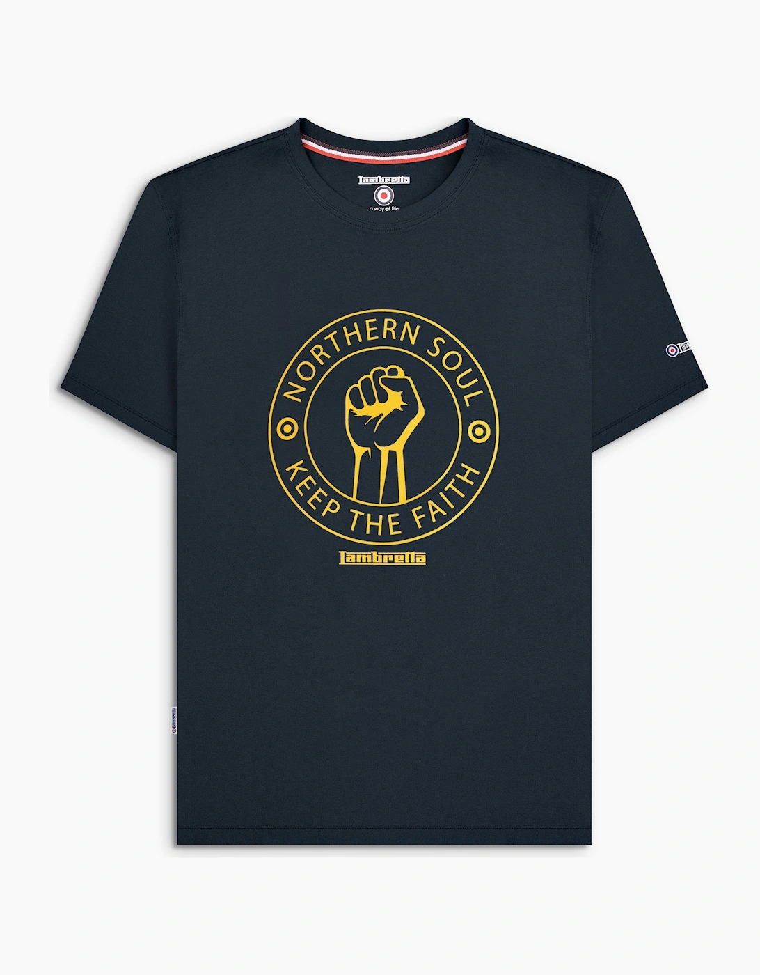 Mens Northern Soul Retro T-Shirt Black, 2 of 1