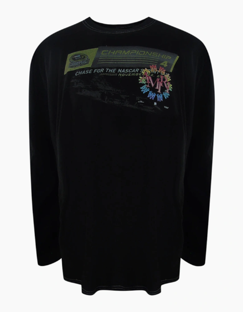 Stacked Circle Logo Black Long Sleeve T-Shirt