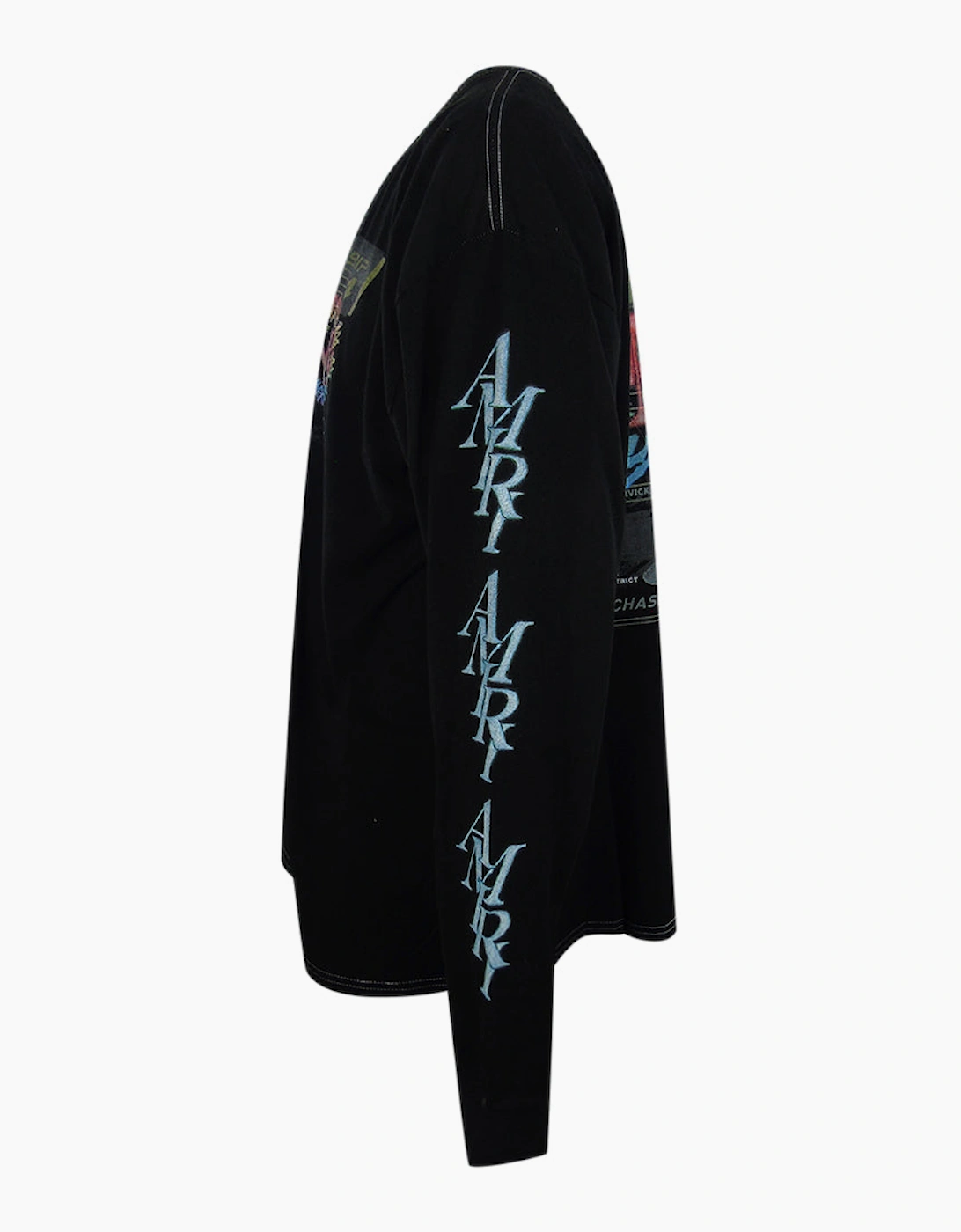 Stacked Circle Logo Black Long Sleeve T-Shirt