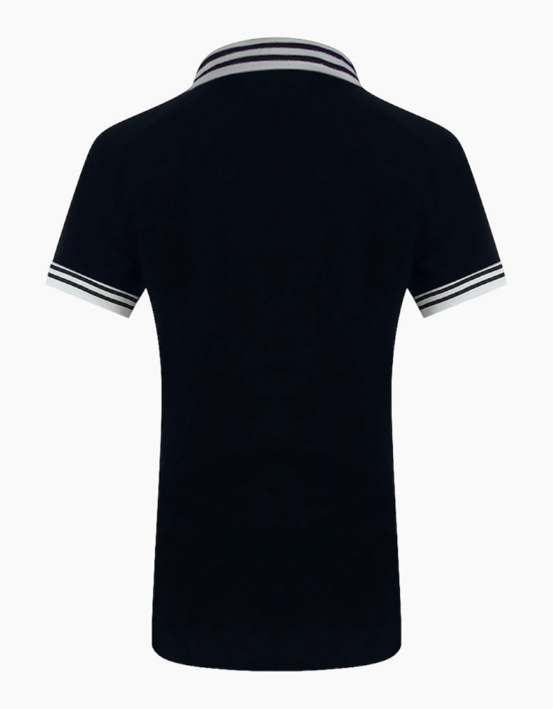 Navy Blue Polo Shirt Small Heart Logo