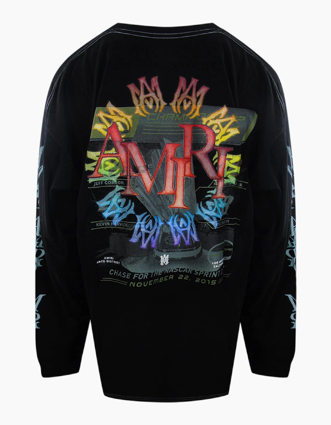 Stacked Circle Logo Black Long Sleeve T-Shirt