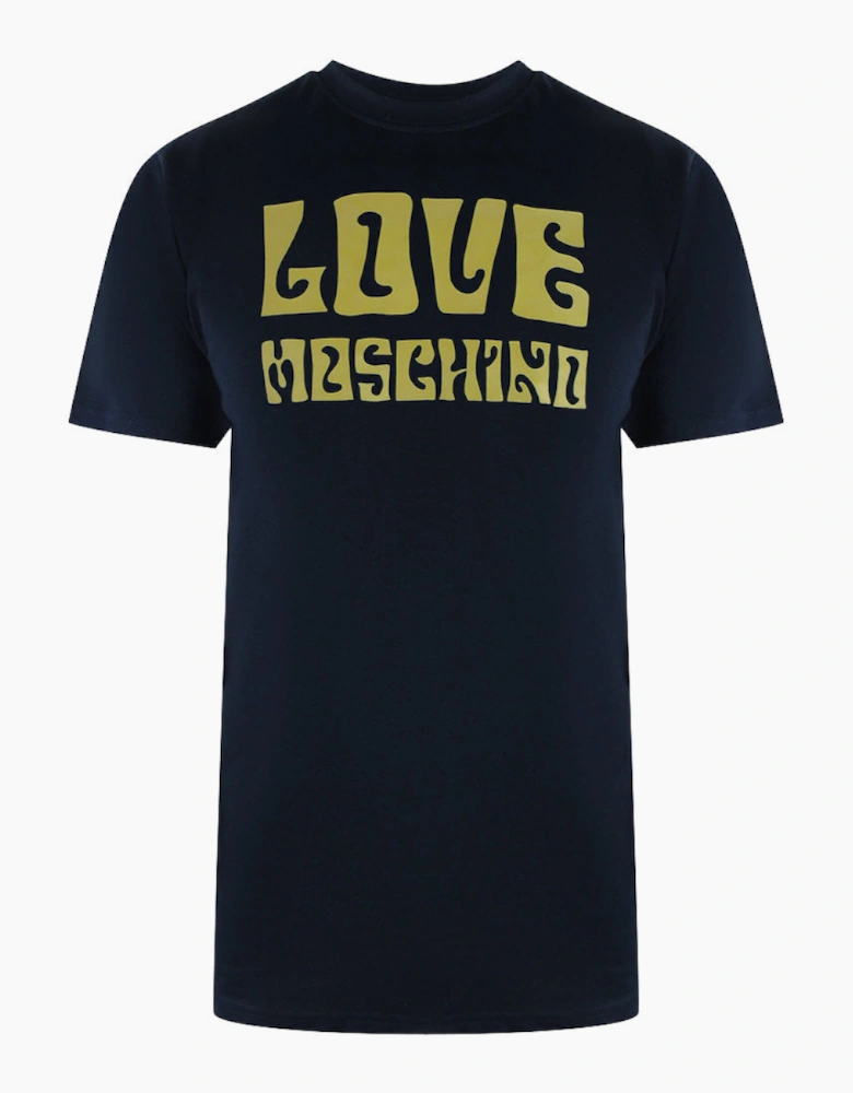 Navy Blue T-Shirt Groovy Logo