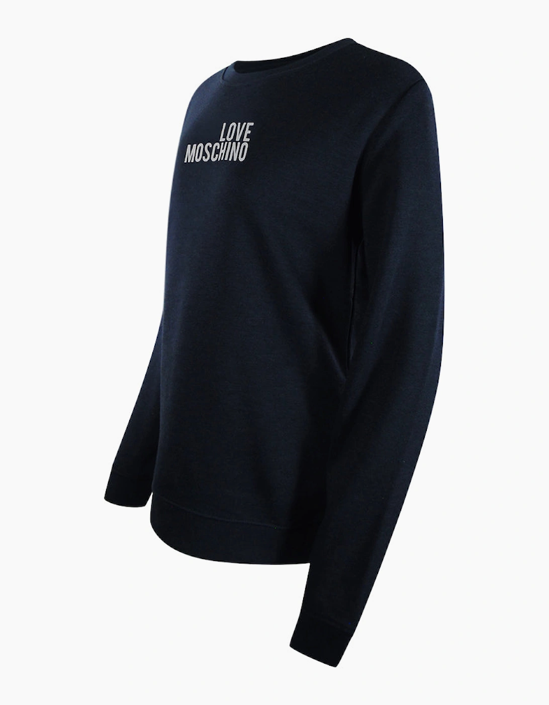 Navy Blue Long Sleeve T-Shirt Small White Logo