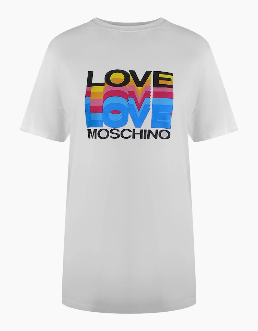 White T-Shirt Large Colourful Love Logo, 4 of 3