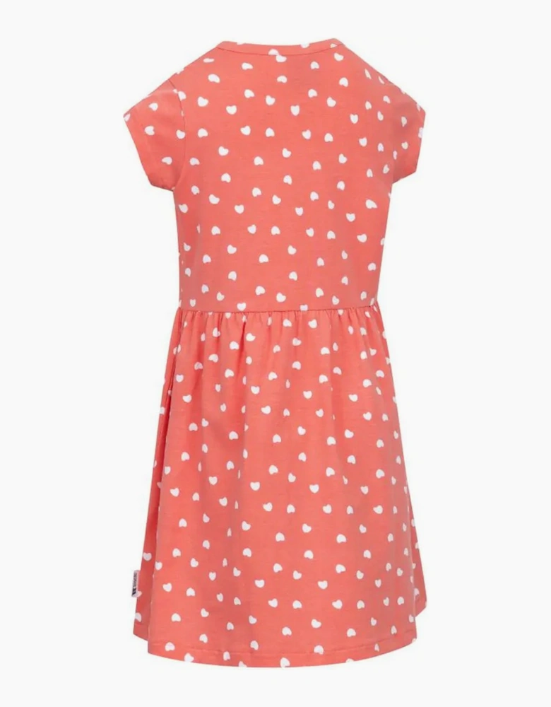 Girls Happiness Heart Short-Sleeved Dress
