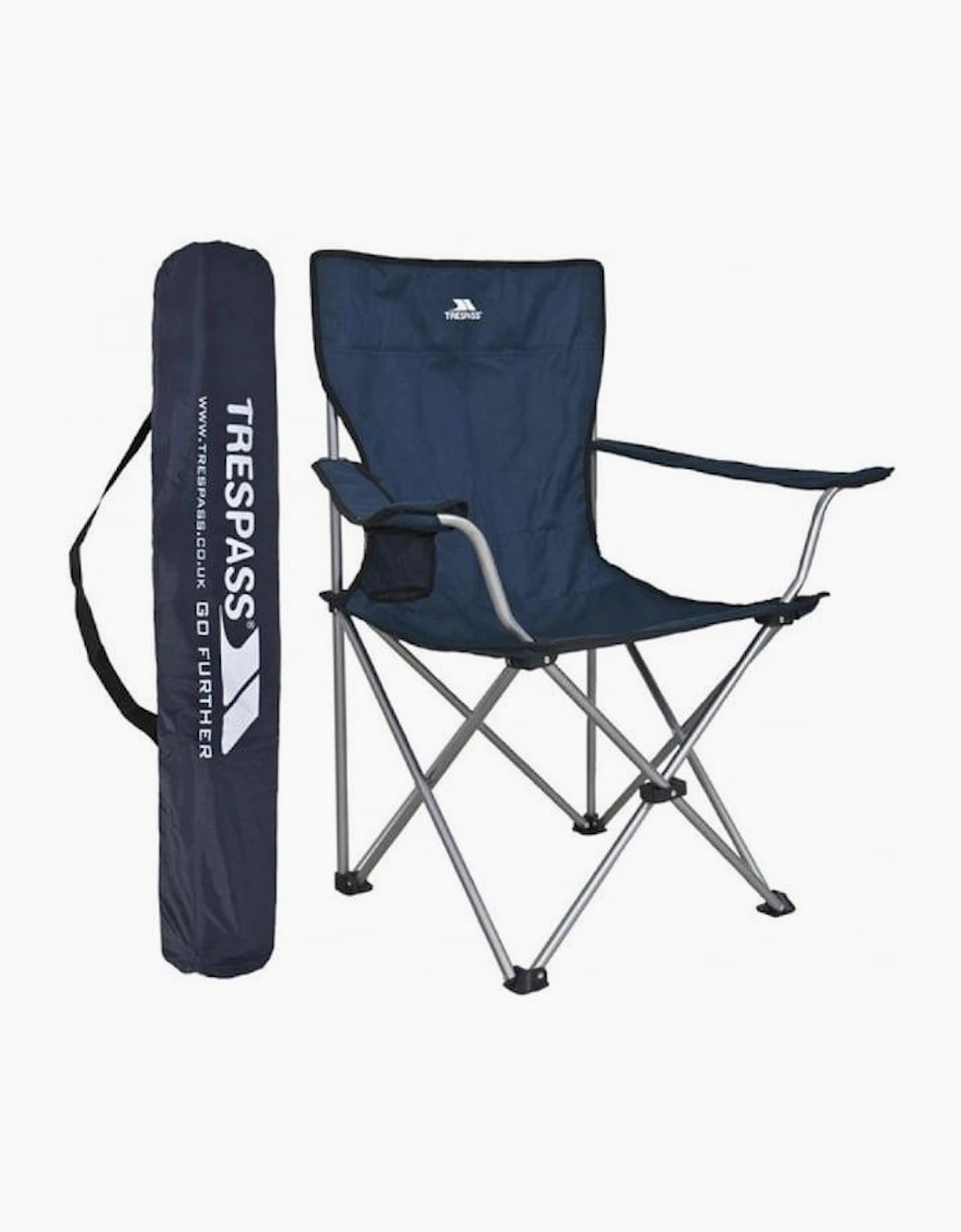 Trespass Unisex Navy Settle Folding Chair - Size: One Size