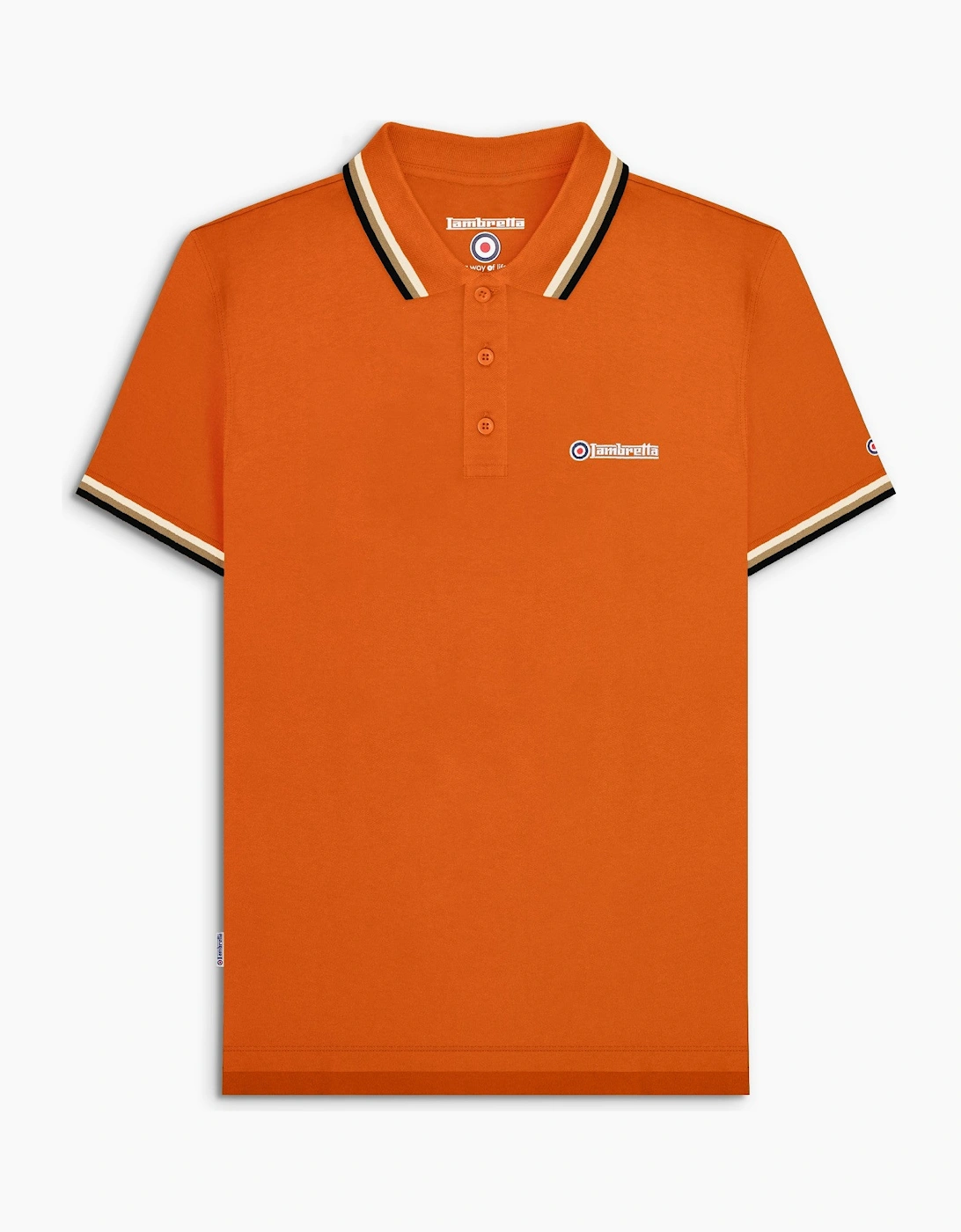 Mens Triple Tipped Retro Polo Shirt, 2 of 1