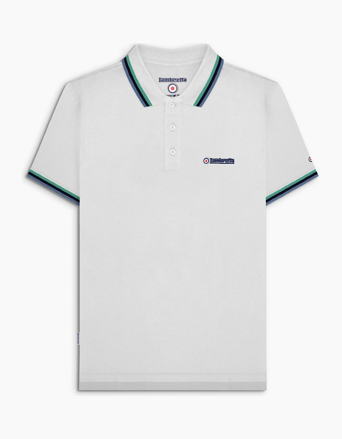 Mens Triple Tipped Retro Polo Shirt, 2 of 1