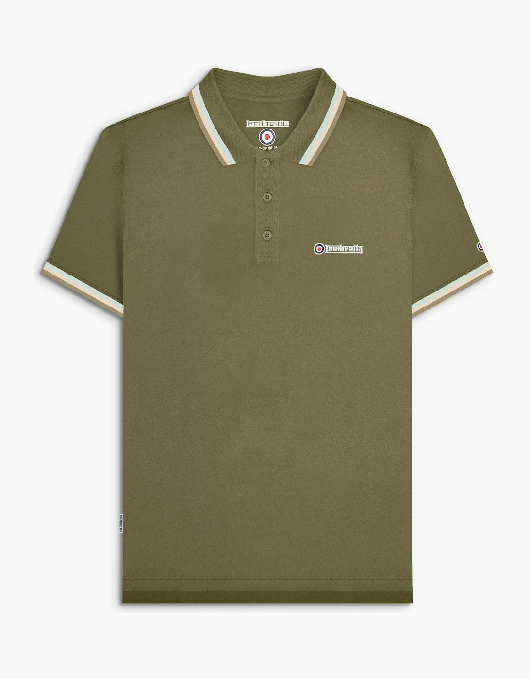 Mens Triple Tipped Retro Polo Shirt, 2 of 1