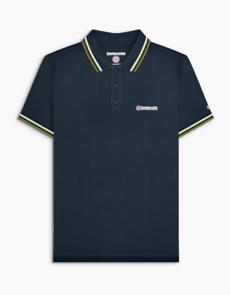 Mens Triple Tipped Retro Polo Shirt