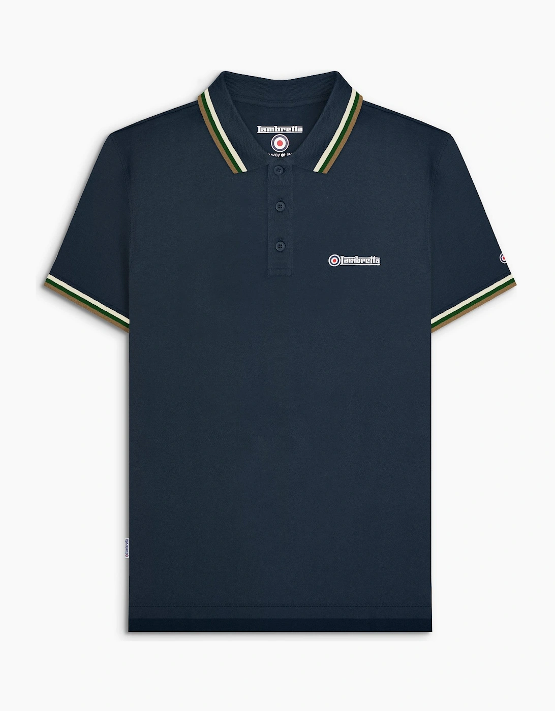 Mens Triple Tipped Retro Polo Shirt, 2 of 1