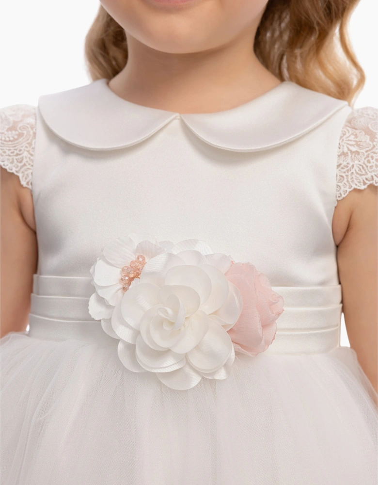 Baby Girls Occasion Dress with Headband in Ivory
