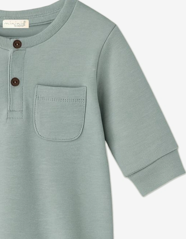 Baby Organic Cotton Romper in Green