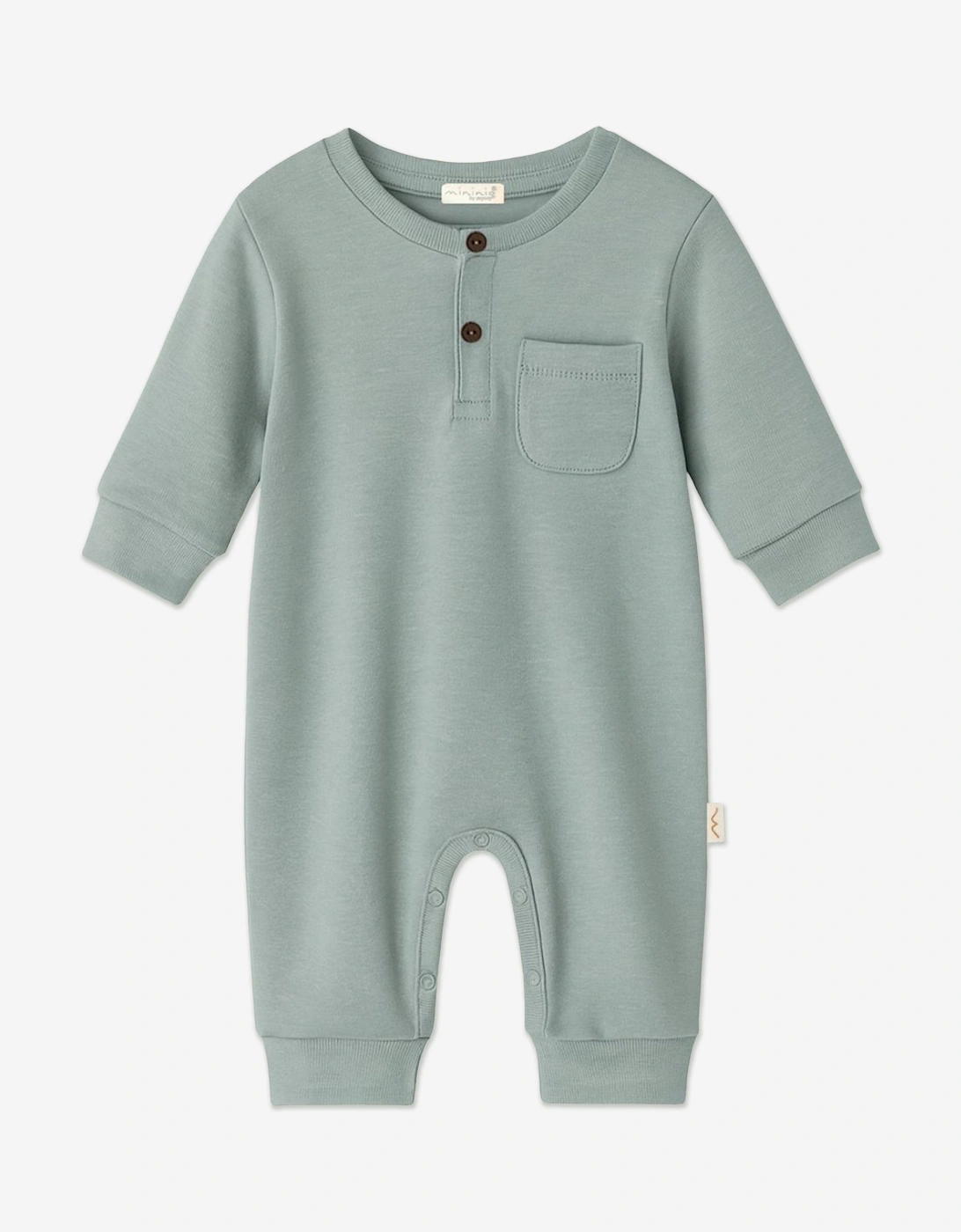 Baby Organic Cotton Romper in Green, 5 of 4