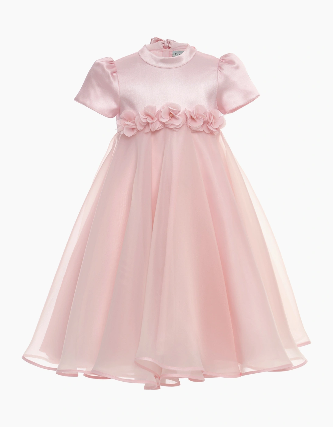 Girls Chiffon Flower Dress in Pink