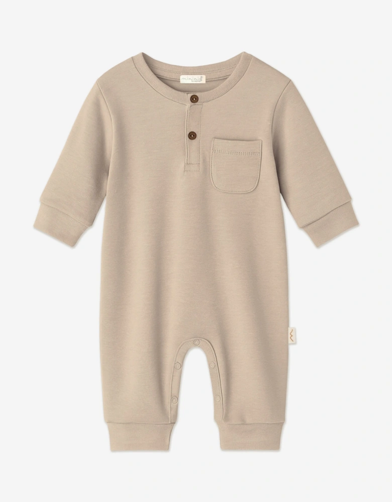Baby Organic Cotton Romper in Beige