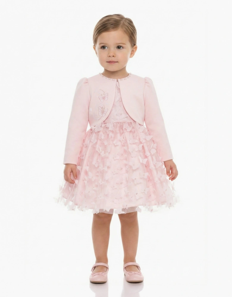 Baby Girls Occasion Dress and Jacket Set in Pink