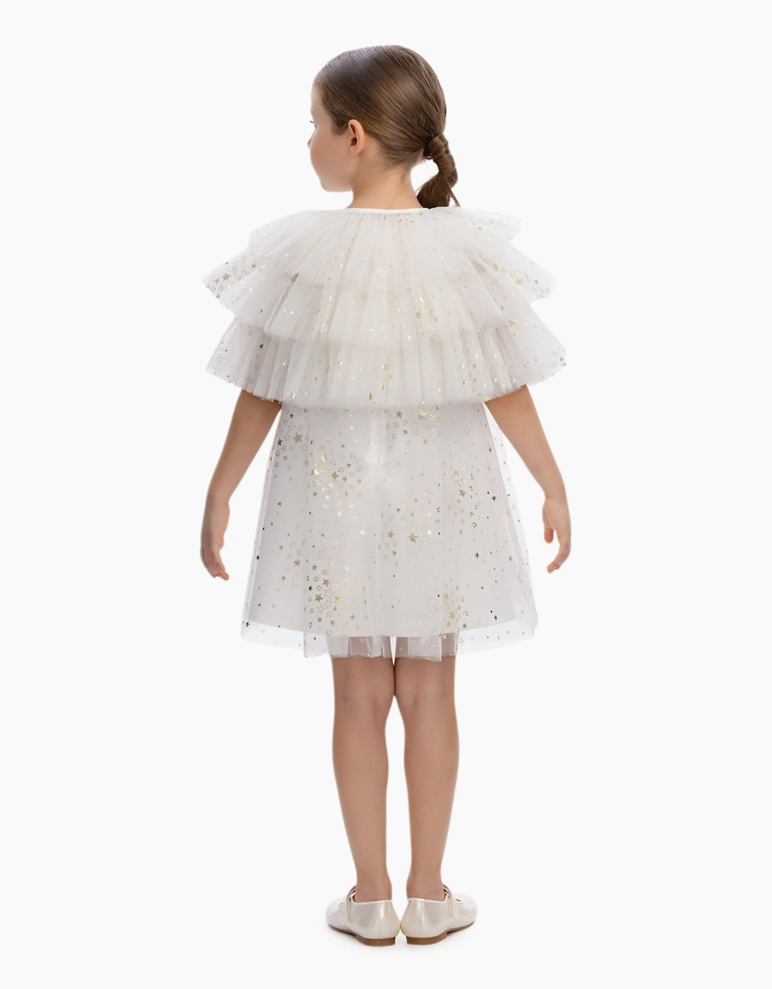 Girls Occasion Dress and Cape Set in Ivory