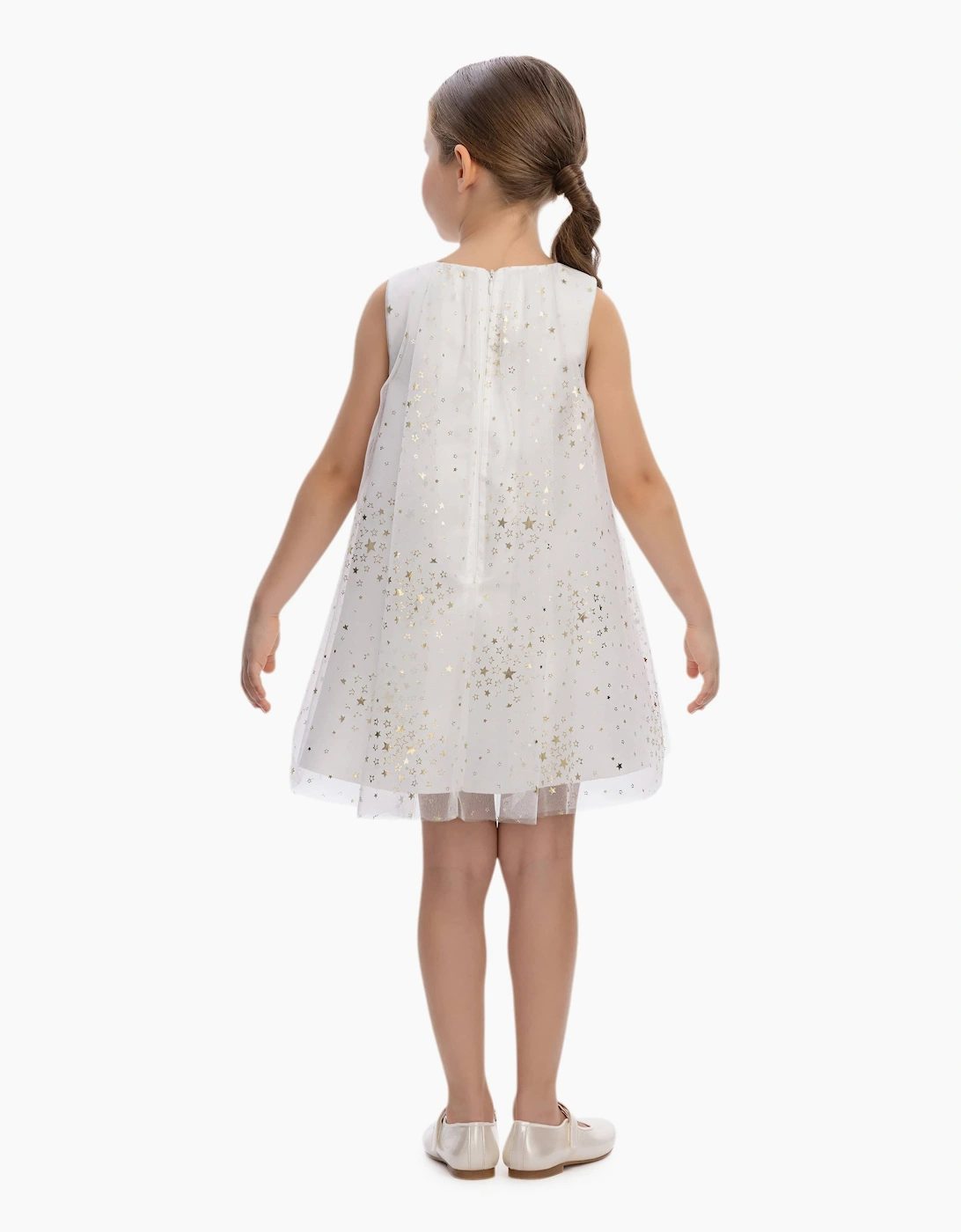 Girls Occasion Dress and Cape Set in Ivory