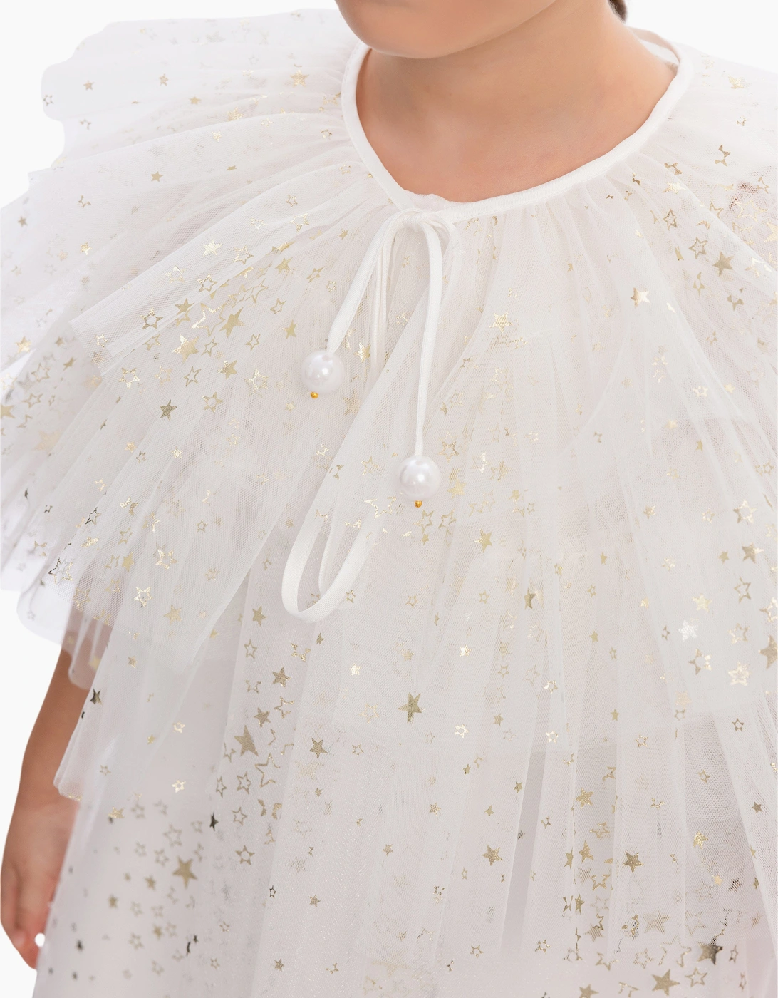 Girls Occasion Dress and Cape Set in Ivory