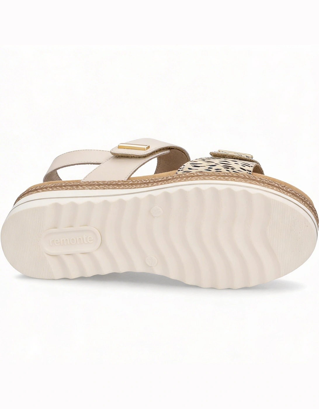 D0Q59 Womens Slingback Sandals Beige/Gold