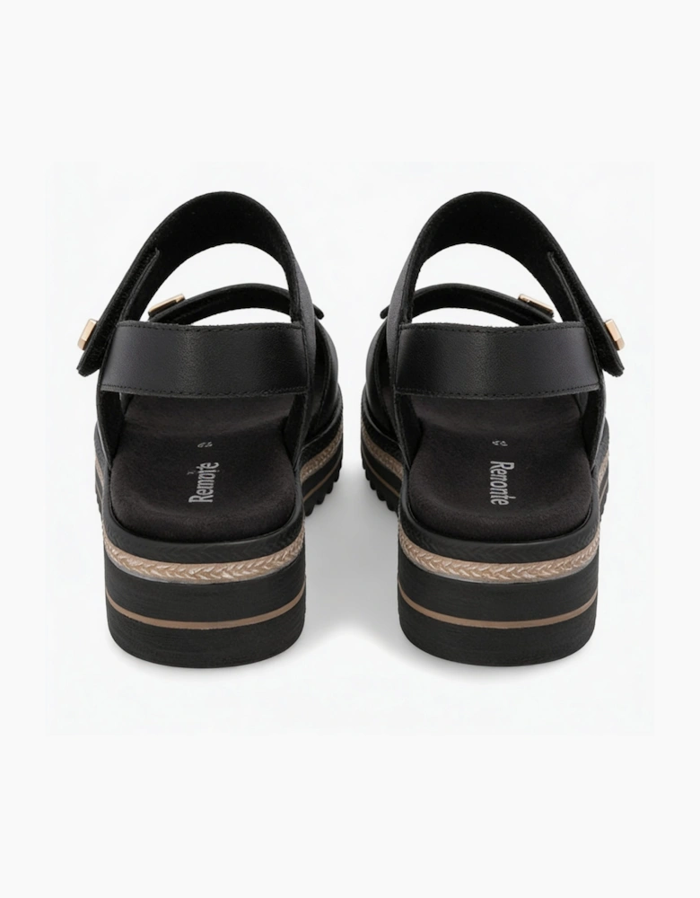 Remonte D0Q59 Womens Ankle Strap Sandals Black
