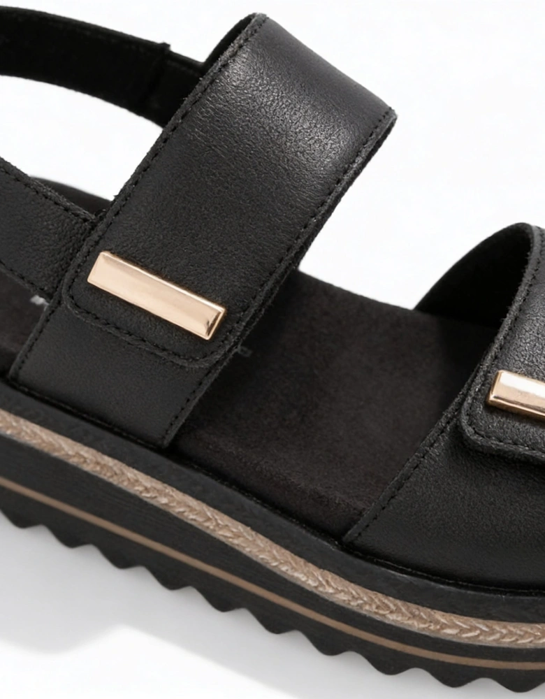 Remonte D0Q59 Womens Ankle Strap Sandals Black