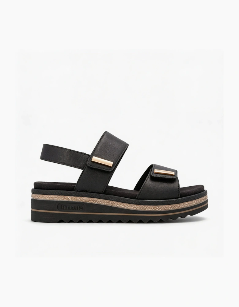 Remonte D0Q59 Womens Ankle Strap Sandals Black
