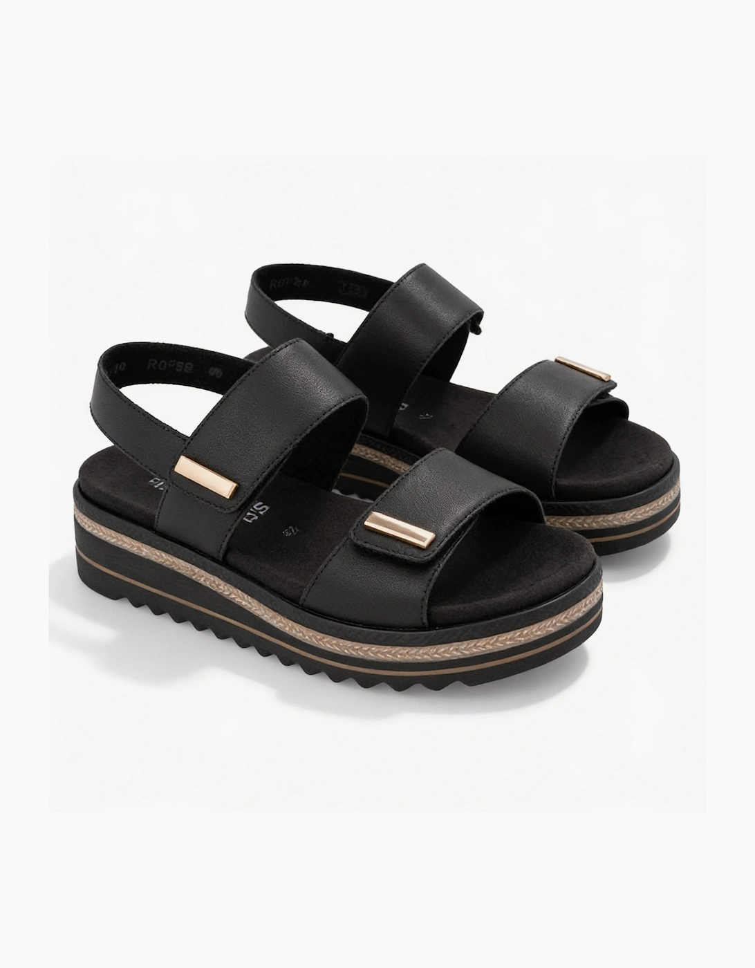Remonte D0Q59 Womens Ankle Strap Sandals Black