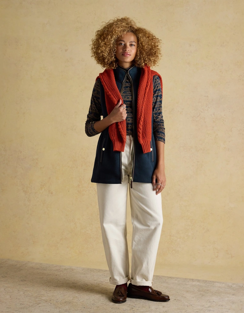 HERITAGE LONGLINE Womens Gilets Navy