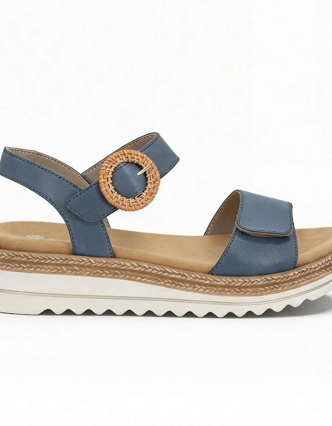 Remonte Women's Blue D0q52 Cross Strap Sandals Denim - Size: 4