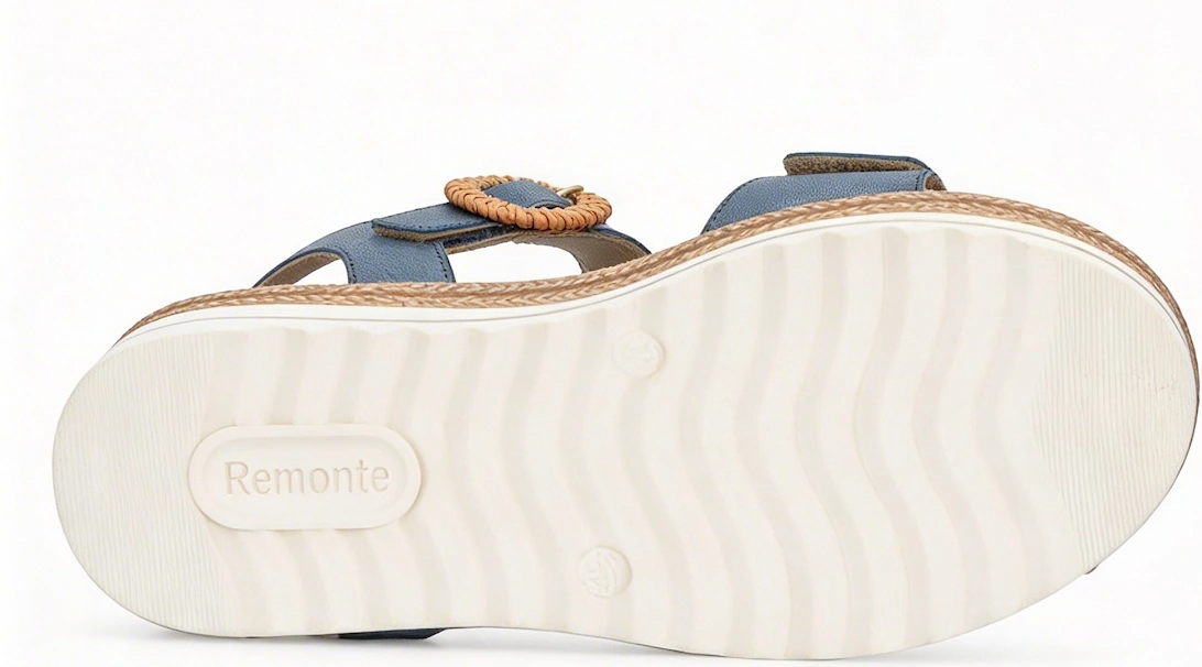 D0Q52 Womens Cross Strap Sandals Denim